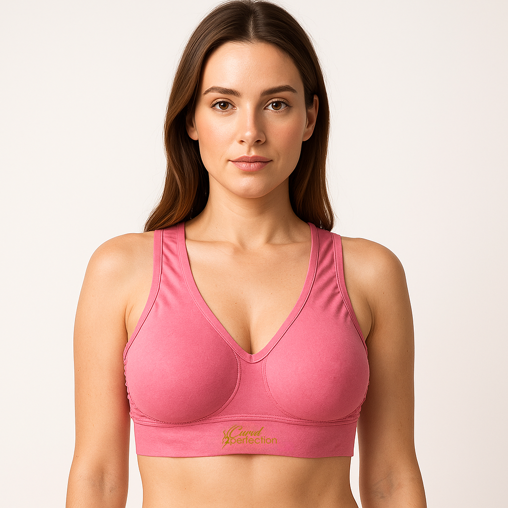 Sports bra - ENERGY WAVES pink mint - Wavy stripe print main image 0