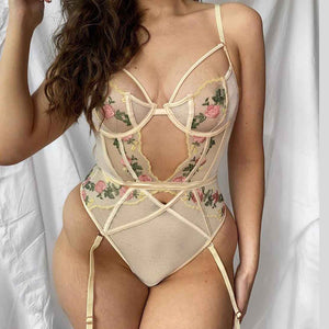 Floral Embroidery Bodysuit