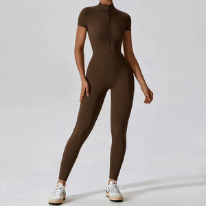 Open image in slideshow, Short Sleeve Full Jumpsuit
