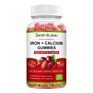 Open image in slideshow, High Potency Iron &amp; Calcium Gummies
